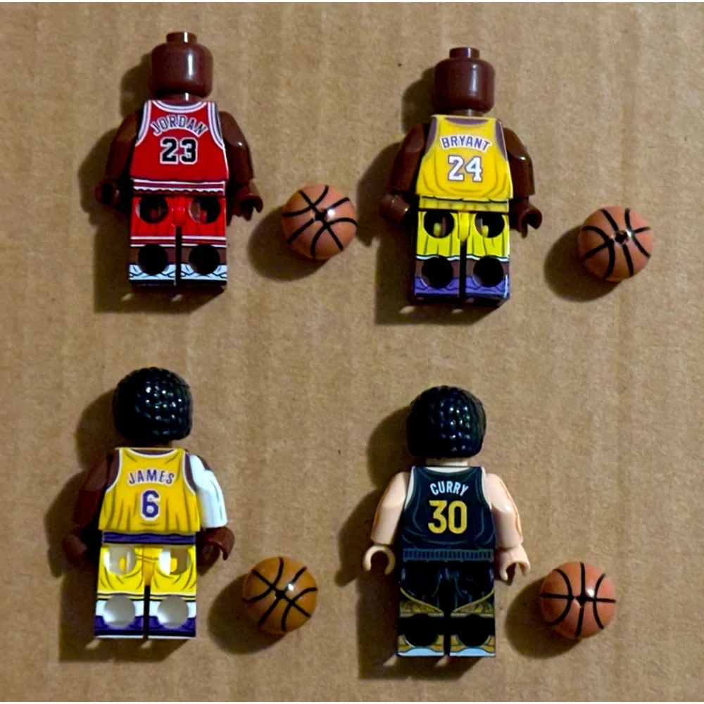 All 4 Michael Jordan Kobe Bryant Lebron James NBA Basketball Figures - Picture 2 of 2